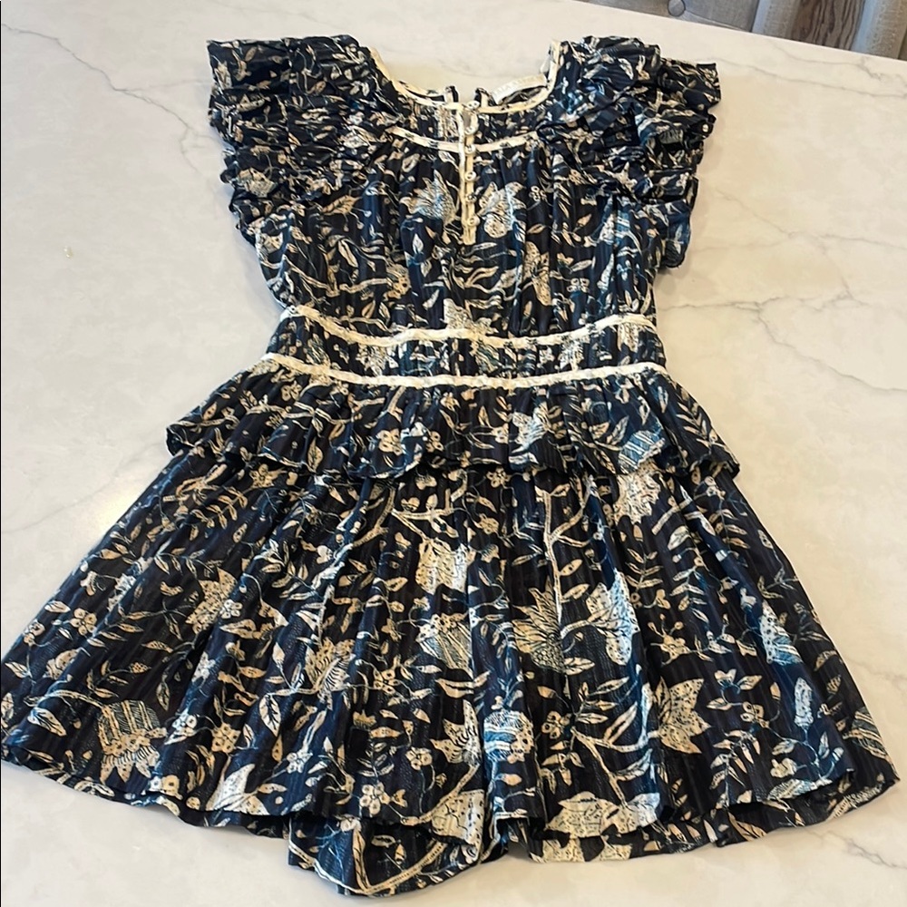 Ulla Johnson Blue and White Jumpsuit